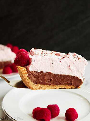 Chocolate and Raspberry Cream Pie