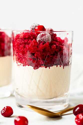 Cranberry Granita Pudding Parfait