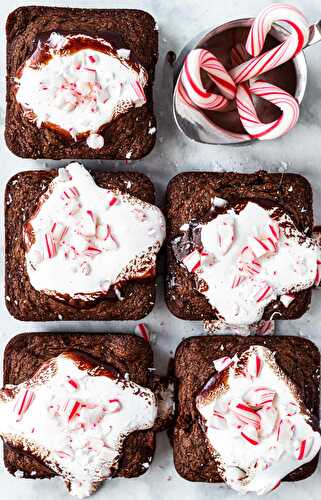 Hot Chocolate Peppermint Brownies
