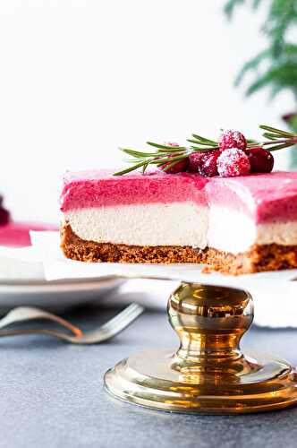 No Bake Cranberry Mousse Cheesecake