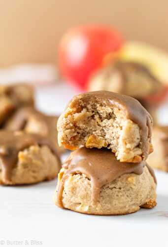 Soft Apple Cookies with Caramel Icing