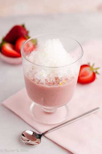 Strawberry Pudding and Lemonade Granita Parfait