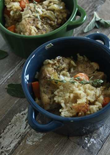 Simple Chicken & Rice with Garden Vegetables