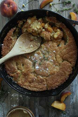 The Ultimate Bourbon Vanilla Peach Cobbler
