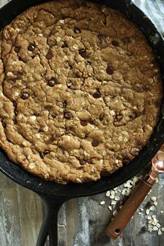 Brown Butter Oatmeal Chocolate Chip Cookie Skillet
