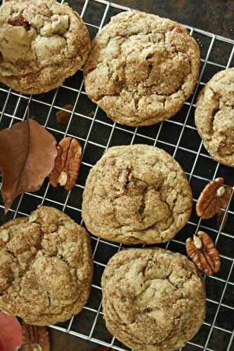 Thick and Chewy Pumpkin Pecan 'Snickerdoodle' Cookies