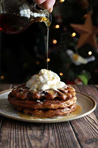 Christmas Morning Gingerbread Waffles