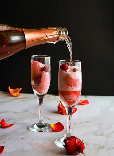 Raspberry Rosé Champagne Float