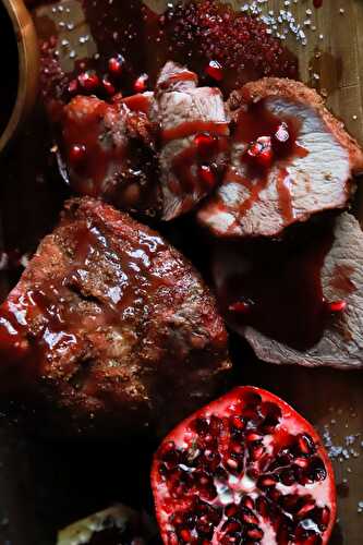 Spiced Pork Roast with Pomegranate Sauce