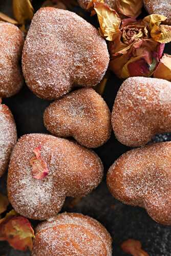 Simple Cinnamon Sugar Heart Doughnuts