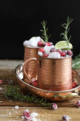 Holiday Cranberry Moscow Mules