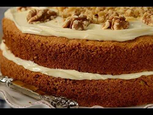 Carrot Cake Recipe Demonstration with cream cheese frosting