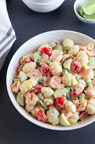 Creamy Shrimp Pasta Salad - Recipe - Celebrating Flavors
