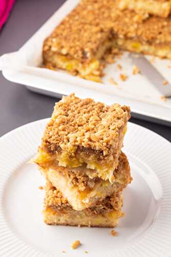 Pineapple Cashew Crumb Bar Recipe - Celebrating Flavors
