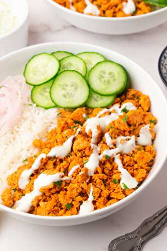 Tandoori  Chicken Rice Bowls – with ground chicken