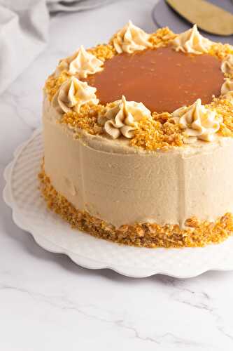 Vanilla Coffee Cake with Caramel Buttercream Recipe -