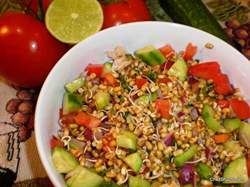 Moat/ Moth Salad-अंकुरित मोठ का सलाद 