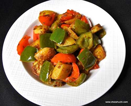 Shimla Mirch Aloo ki Sabji | Bell Pepper cooking with potatoes