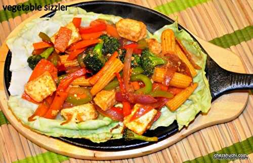 Sizzling Vegetables With Paneer | Vegetarian Sizzler
