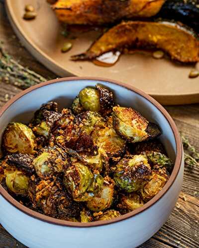 Brussels Sprouts with Pork Rind and Parmesan