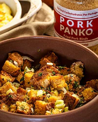 Keto Pork Rind Stuffing Recipe with Classic Flavors