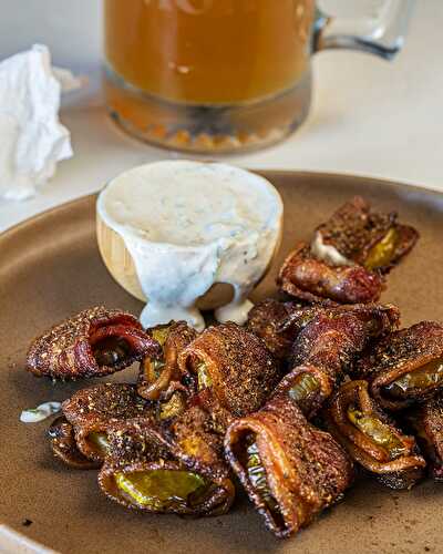 Pastrami Bacon-Wrapped Pickles