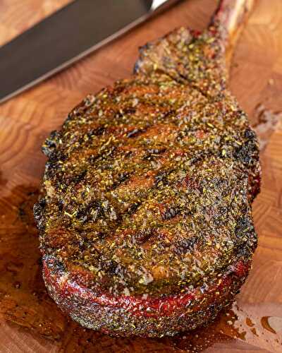 Grilling a Tomahawk Steak to Perfection - Chiles and Smoke