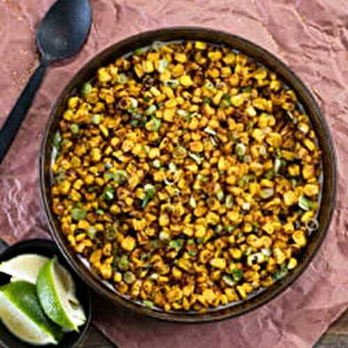 Spicy Blackened Corn with Melted Butter