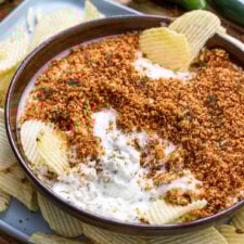 Fried Pickle Dip with Jalapenos