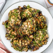 Chimichurri Chicken Thighs (Charcoal-Grilled)
