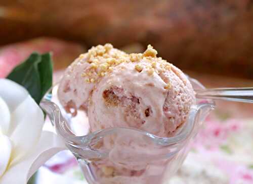 Delia's Rhubarb Ice Cream (with a Crunchy Crumble)