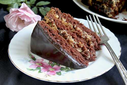 German Chocolate Cake (Triple Layer Recipe with Chocolate Ganache)