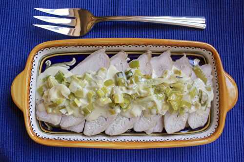 Leftover Turkey Breast with Leeks and Butter Sage Sauce
