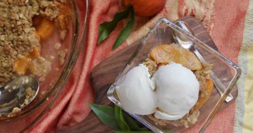 Peach Crisp (Using Fresh, Canned or Frozen Peaches)