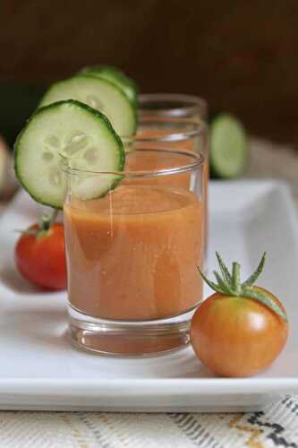 Smooth or Chunky Gazpacho Recipe (Chilled Tomato Soup)