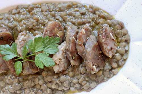 Cotechino con Lenticchie for a Healthy and Prosperous New Year (Cotechino and Lentils)