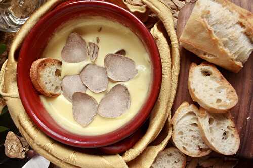 Truffle Fondue (Fonduta al Tartufo) with Fontina Cheese