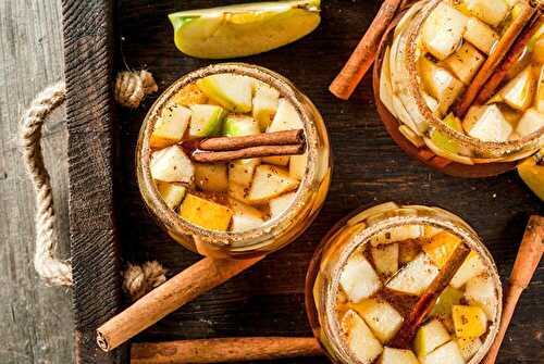 Sangria without alcohol apples cinnamon
