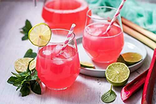 Rhubarb and Lime Lemonade