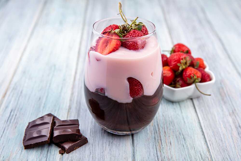 Harmonious Duo of Milkshake: Strawberry and Chocolate