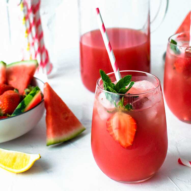 Watermelon and Strawberry Lemonade