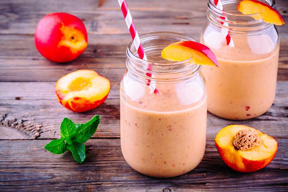 Decadent Peach Vanilla Milkshake