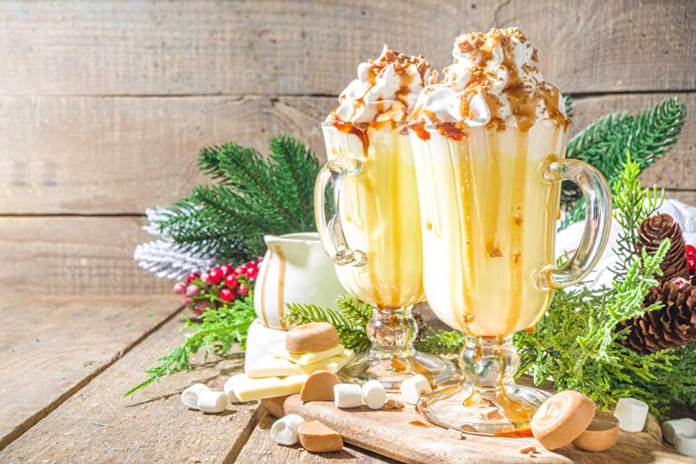 White Chocolate & Caramel Hot Chocolate Cocktail