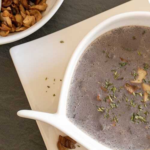 Chestnut and Porcini Mushroom Soup {Dutch Oven} {Gas Grill}