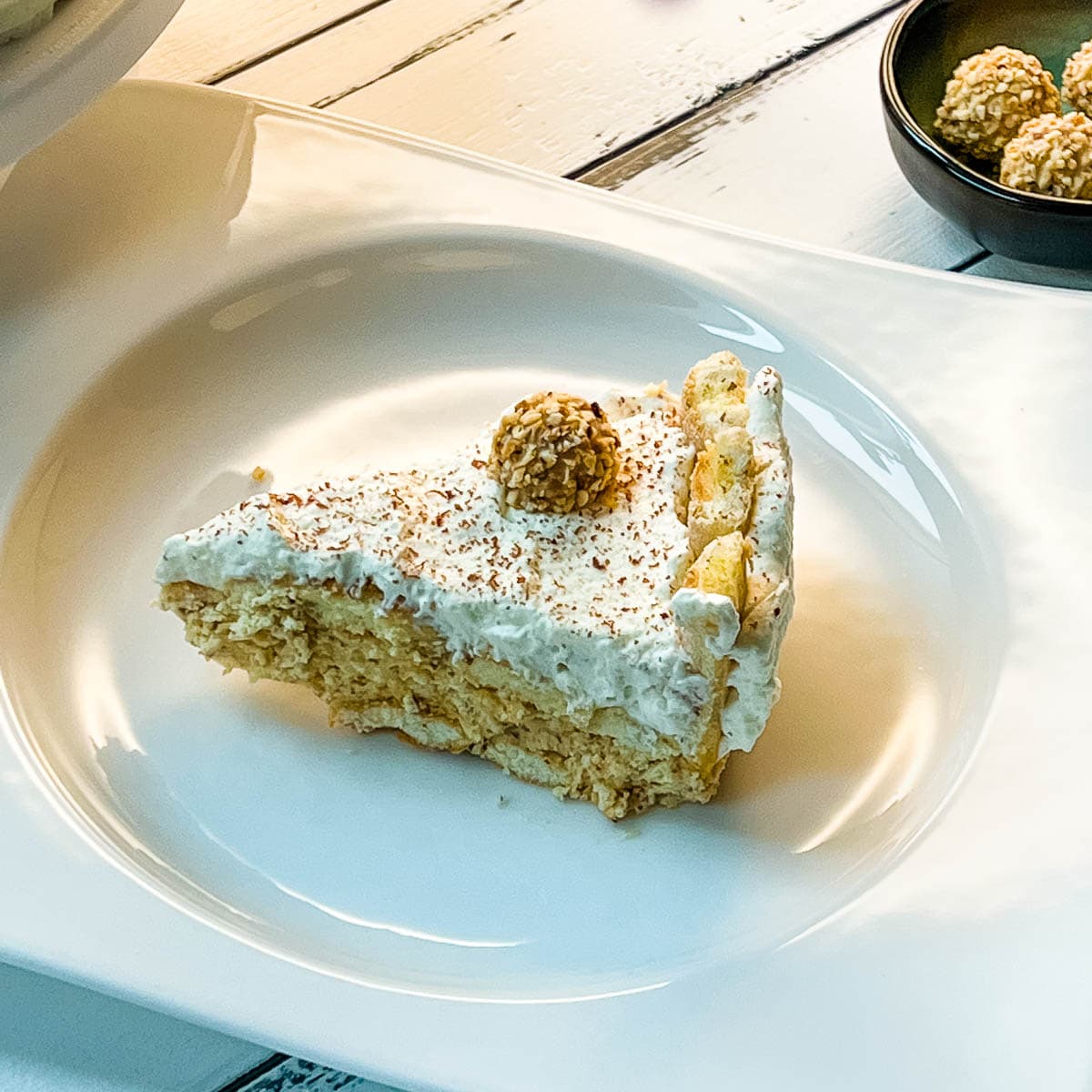 Almond Cream Cake (Austrian Malakoff Torte)