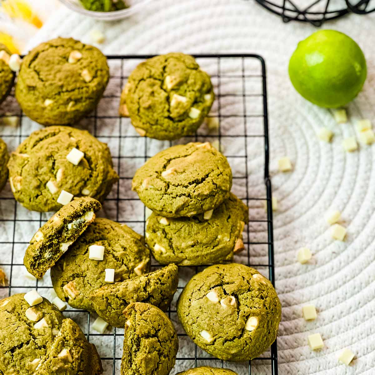 Matcha White Chocolate Chip Cookies