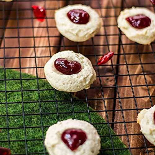 5 Ingredients Raspberry Cheesecake Thumbprint Cookies