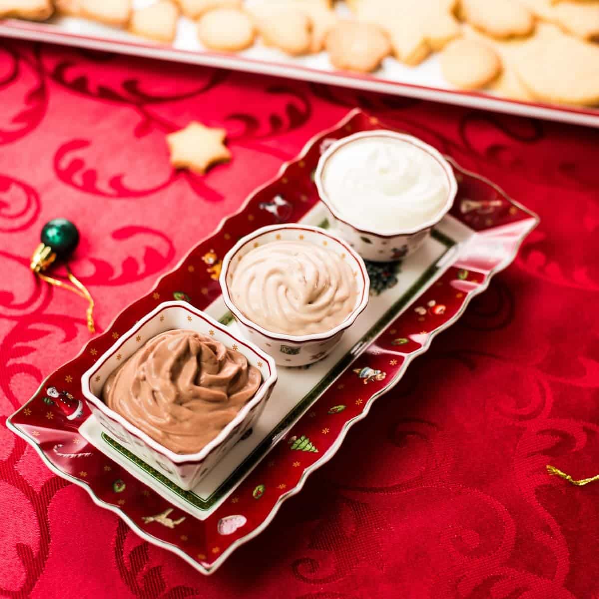 Three Sweet Dessert Dips for Cookies
