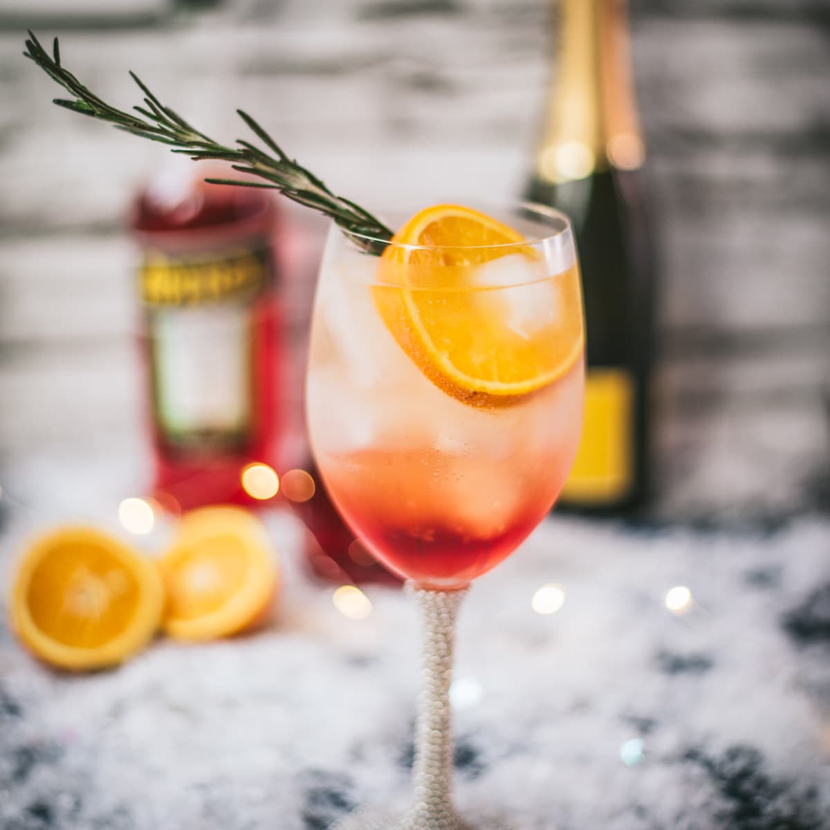 Winter Aperol Spritz with Cranberry Juice