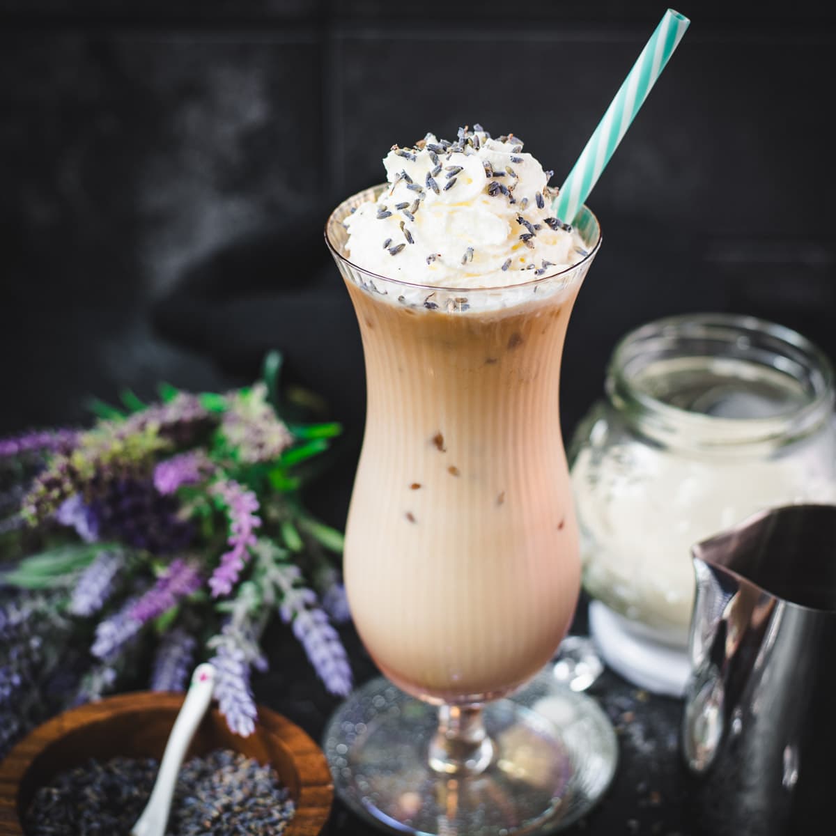 Crushed Ice Lavender Iced Latte